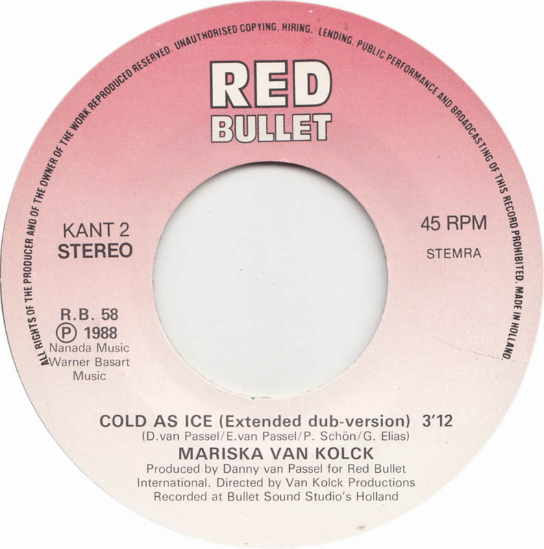 Mariska Van Kolck - Cold As Ice 15353 Vinyl Singles Vinyl Goed / Hoes Goed