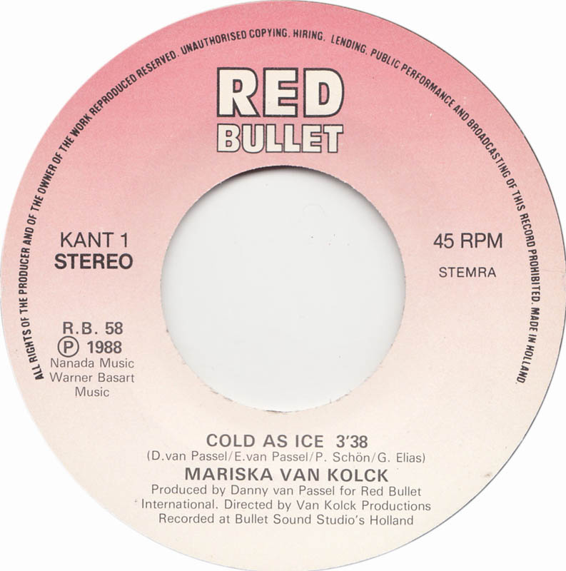 Mariska Van Kolck - Cold As Ice 15353 Vinyl Singles Vinyl Goed / Hoes Goed