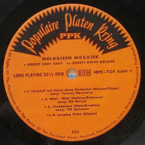 Various - Melodieen Mozaiek 16607 Vinyl Singles EP Vinyl Goed / Hoes Goed