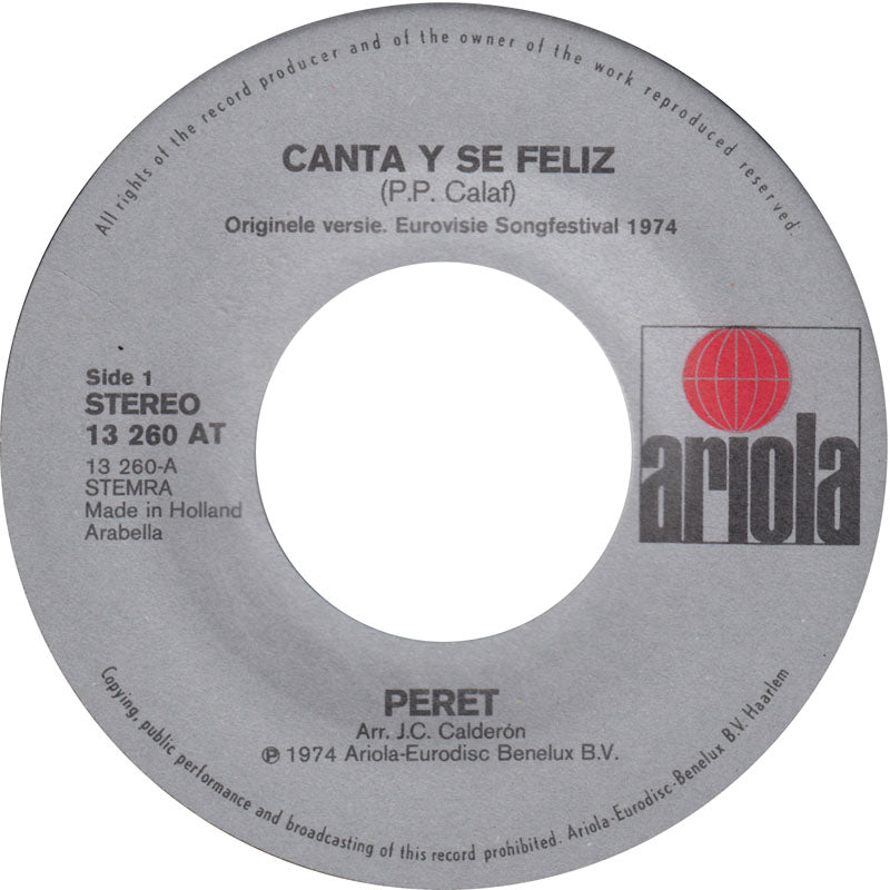 Peret - Canta Y Se Feliz 16036 17609 Vinyl Singles Vinyl Goed / Hoes Goed