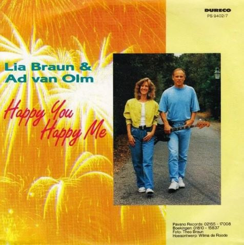 Lia Braun & Ad Van Olm - Happy You Happy Me 12080 Vinyl Singles Vinyl Goed / Hoes Goed