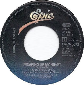 Shakin' Stevens - Breaking Up My Heart 10374 Vinyl Singles Vinyl Goed / Hoes Goed
