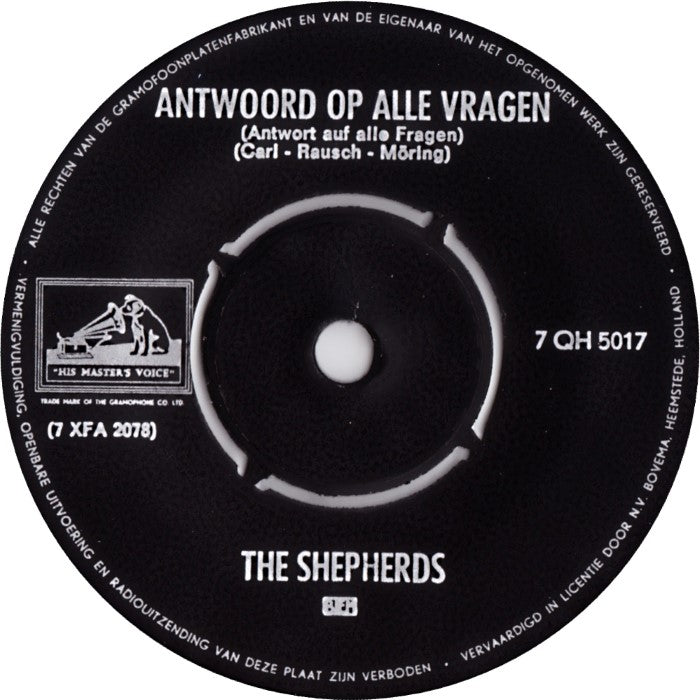 Shepherds - Dank U (B) 14403 Vinyl Singles Vinyl Goed / Hoes Redelijk