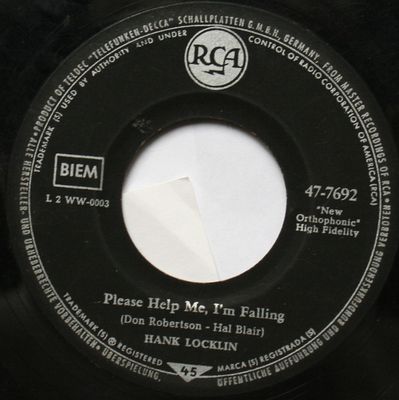 Hank Locklin - Please Help Me, I'm Falling